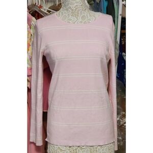 Kirkland Signature Pink and White Striped Top